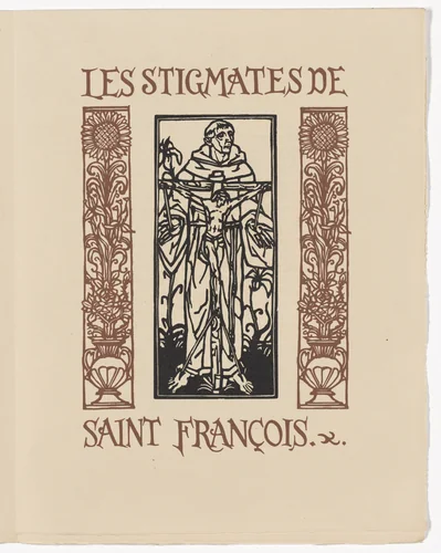 Chapter title (page 301) from Les Petites Fleurs de St. François (The Little Flowers of St. Francis) by Émile Bernard, illustrated book, 1928