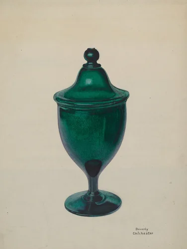 Covered Compote by Beverly Chichester, index of american design, 1939