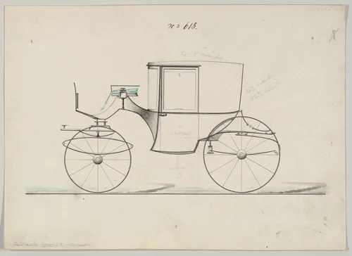 Coupé #618 by Brewster & Co., drawing, 1850-1870