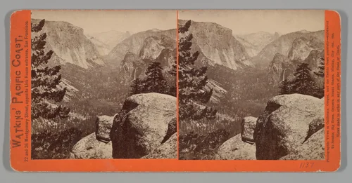 The Yosemite Valley from the Mariposa Trail by Carleton E. Watkins, photograph, 1865-1866