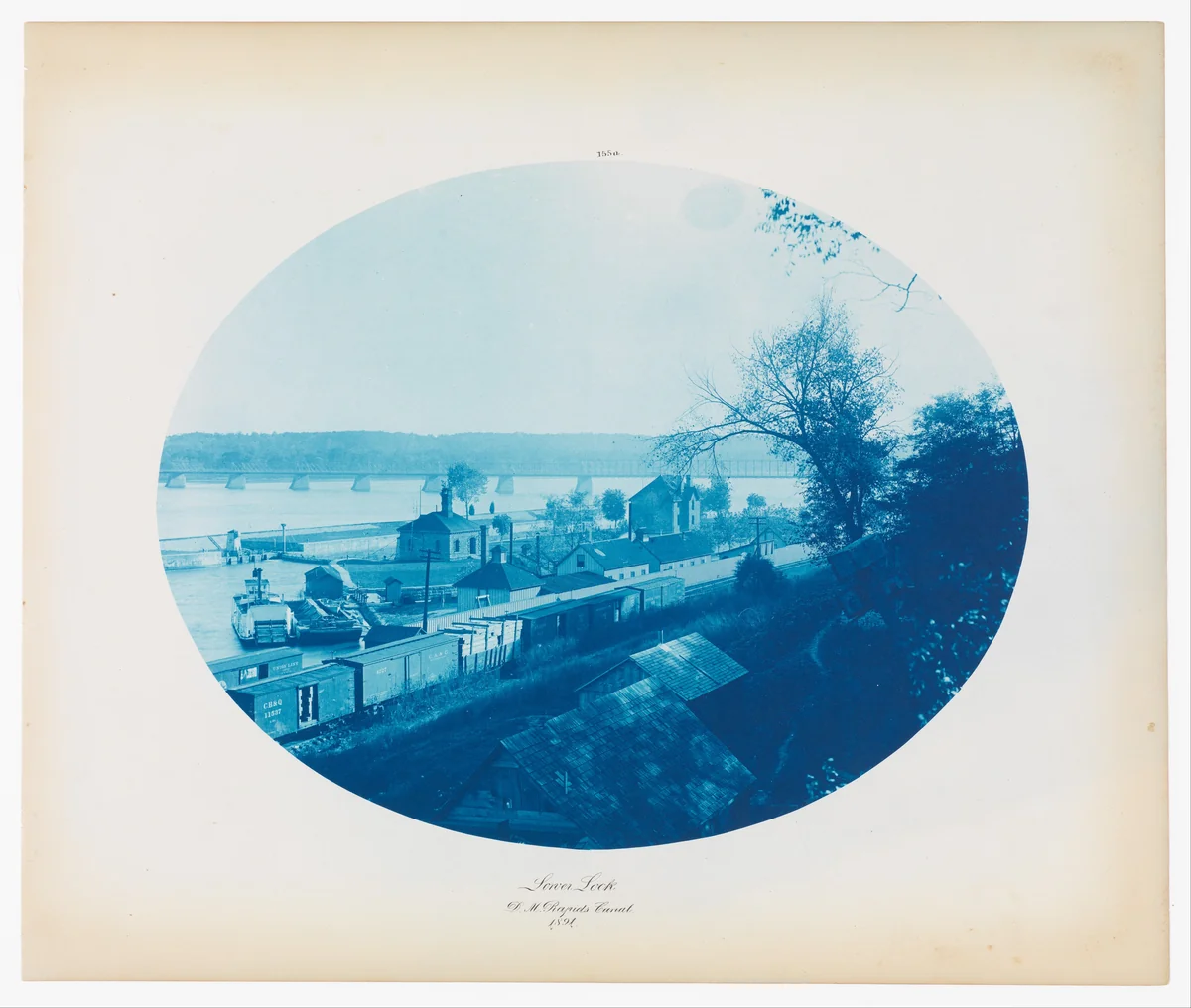No. 155a. Lower Lock Des Moines Rapids Canal by Henry P. Bosse, photograph, 1891