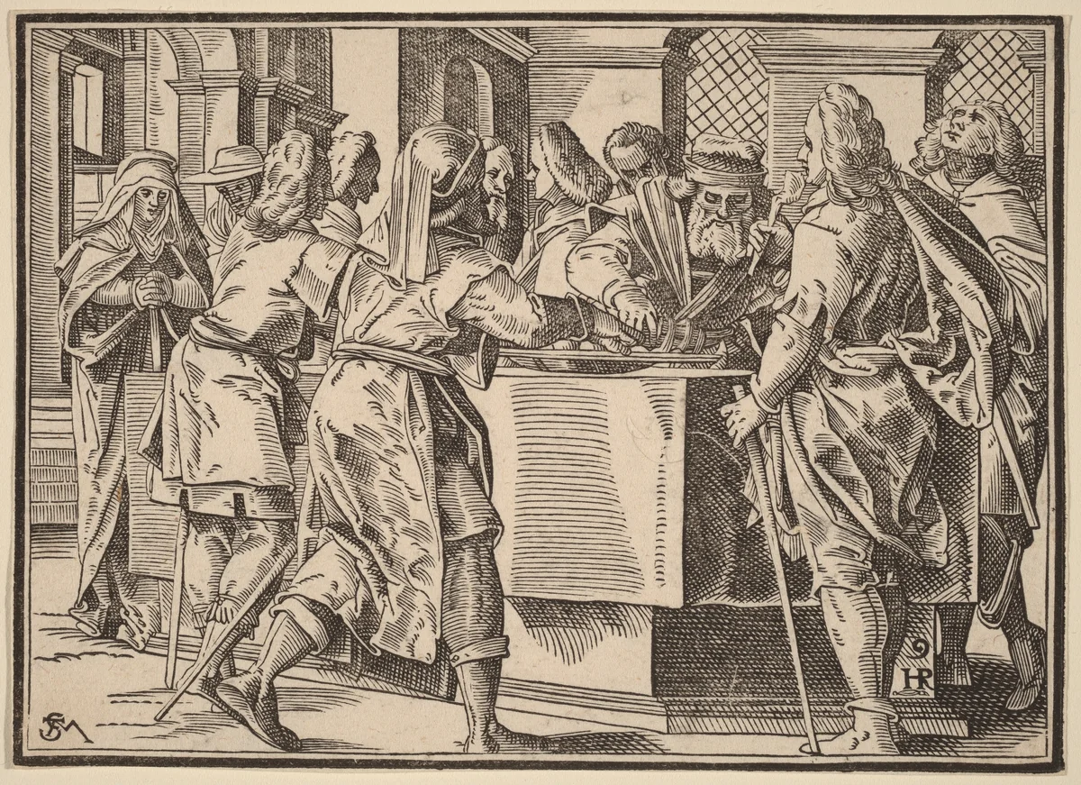 Christ Tells His Disciples of the Last Judgment by Christoph Murer, print, 1558-1614