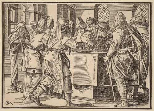 Christ Tells His Disciples of the Last Judgment by Christoph Murer, print, 1558-1614