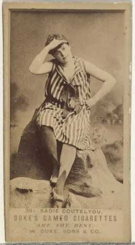 Card Number 381, Sadie Coutelyou, from the Actors and Actresses series (N145-5) issued by Duke Sons & Co. to promote Cameo Cigarettes by W. Duke, Sons & Co., photograph, 1880-1889