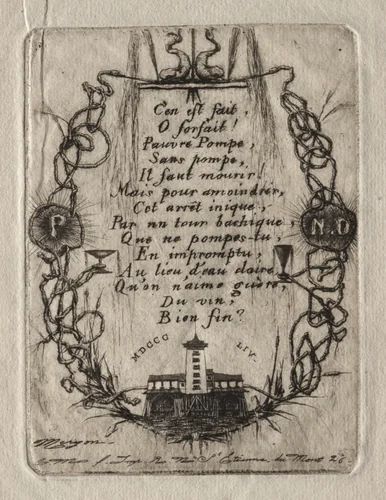 Etchings of Paris: The Notre Dame Pump, Small Plate by Charles Meryon, print, 1854