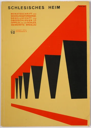 "Schlesisches Heim," issue 1/2, 8th year by Herbert Bayer, design, 1927