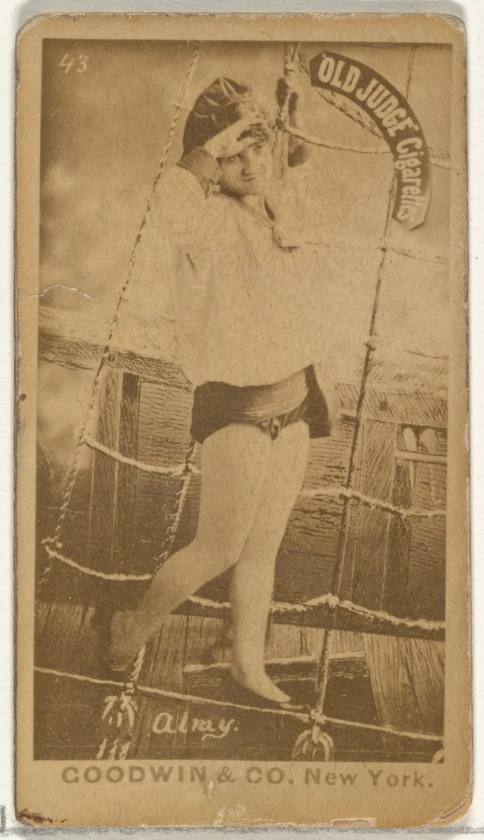 Almy, from the Actors and Actresses series (N171) for Old Judge Cigarettes by Goodwin & Company, photograph, 1886-1890