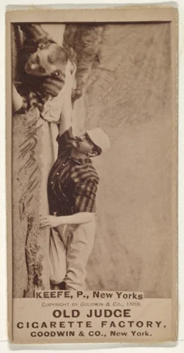 Keefe and Richardson Stealing 2nd Base, New York, from the Old Judge series (N172) for Old Judge Cigarettes by Goodwin & Company, photograph, 1888