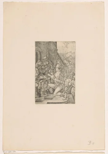 Pilatus wast zijn handen by anonymous, print, 1800-1899