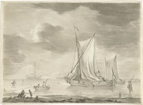 Rivierlandschap by Jurriaan Cootwijck, print, 1761-1798