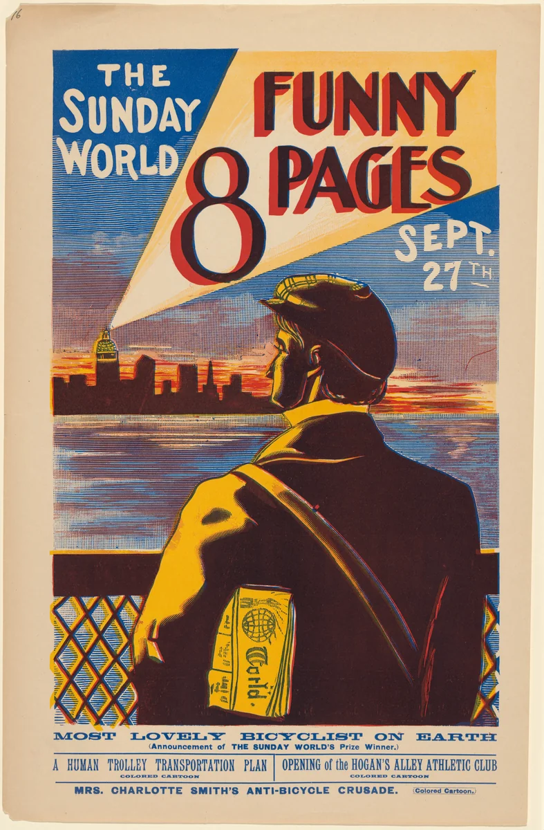 The Sunday World, Most Lovely Bicyclist on Earth: Announcement of The Sunday World Prize Winner by anonymous, print, 1896