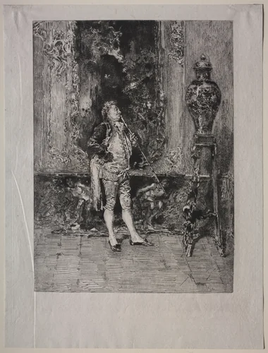 Interior by Mariano Fortuny, print, 1870