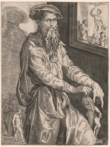 Baccio Bandinelli by Nicolò della Casa, print, 1540-1550