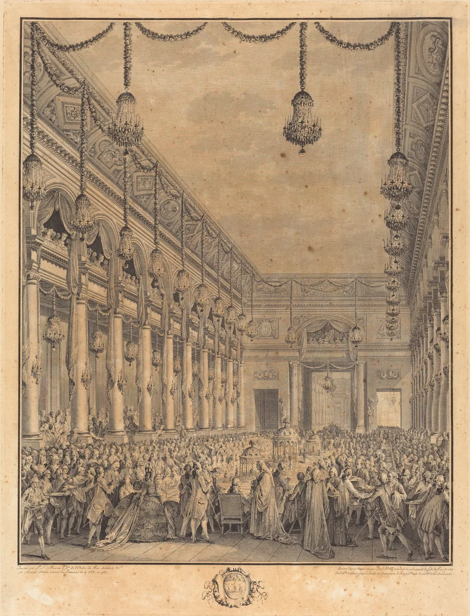 Le festin royal by Jean Michel Moreau, print, 1782
