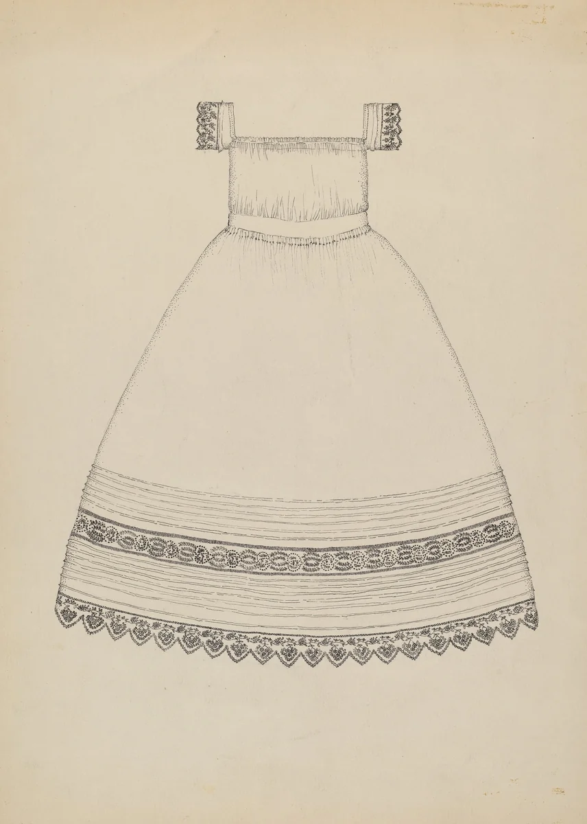 Infant's Dress by Evelyn Bailey, index of american design, 1936