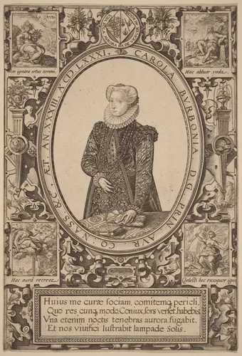 Charlotte of Bourbon by Hendrick Goltzius, print, 1581