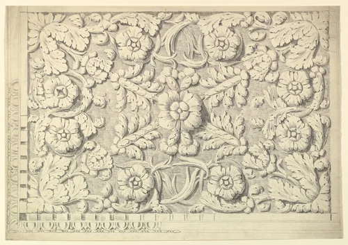 Plaque with Ornamentation by Thomas Hardwick, drawing, 1776-1779