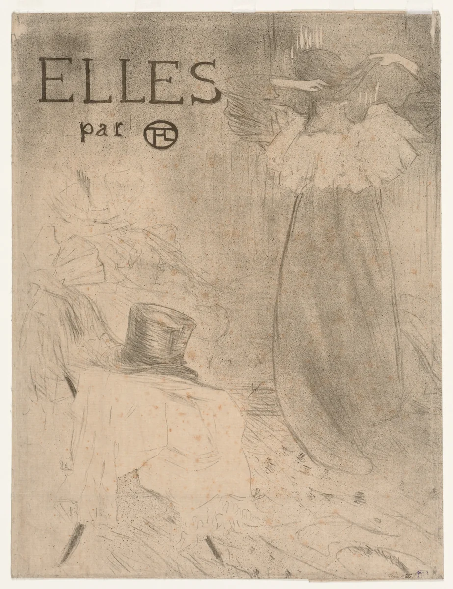 Folder for Frontispiece of Elles by Henri de Toulouse-Lautrec, print, 1896