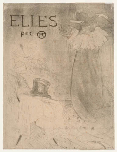 Folder for Frontispiece of Elles by Henri de Toulouse-Lautrec, print, 1896