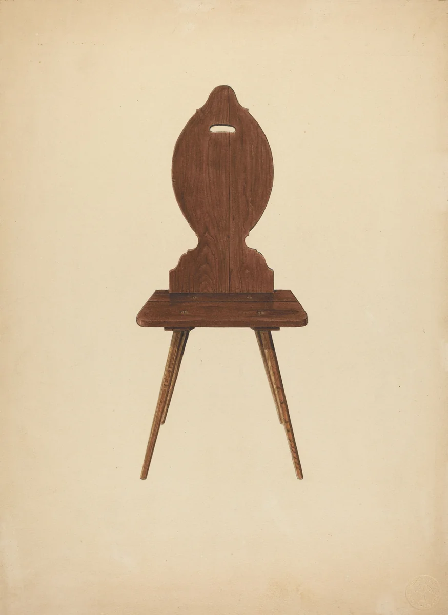 Zoar "Peasant" Chair by Ralph Russell, index of american design, 1941