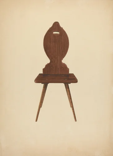 Zoar "Peasant" Chair by Ralph Russell, index of american design, 1941