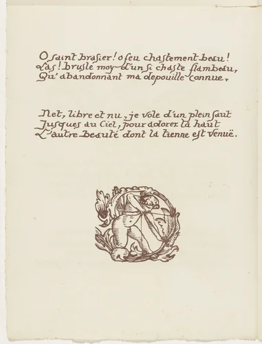 Tailpiece (folio 67 verso) from Les Amours (The Loves) by Émile Bernard, illustrated book, 1915