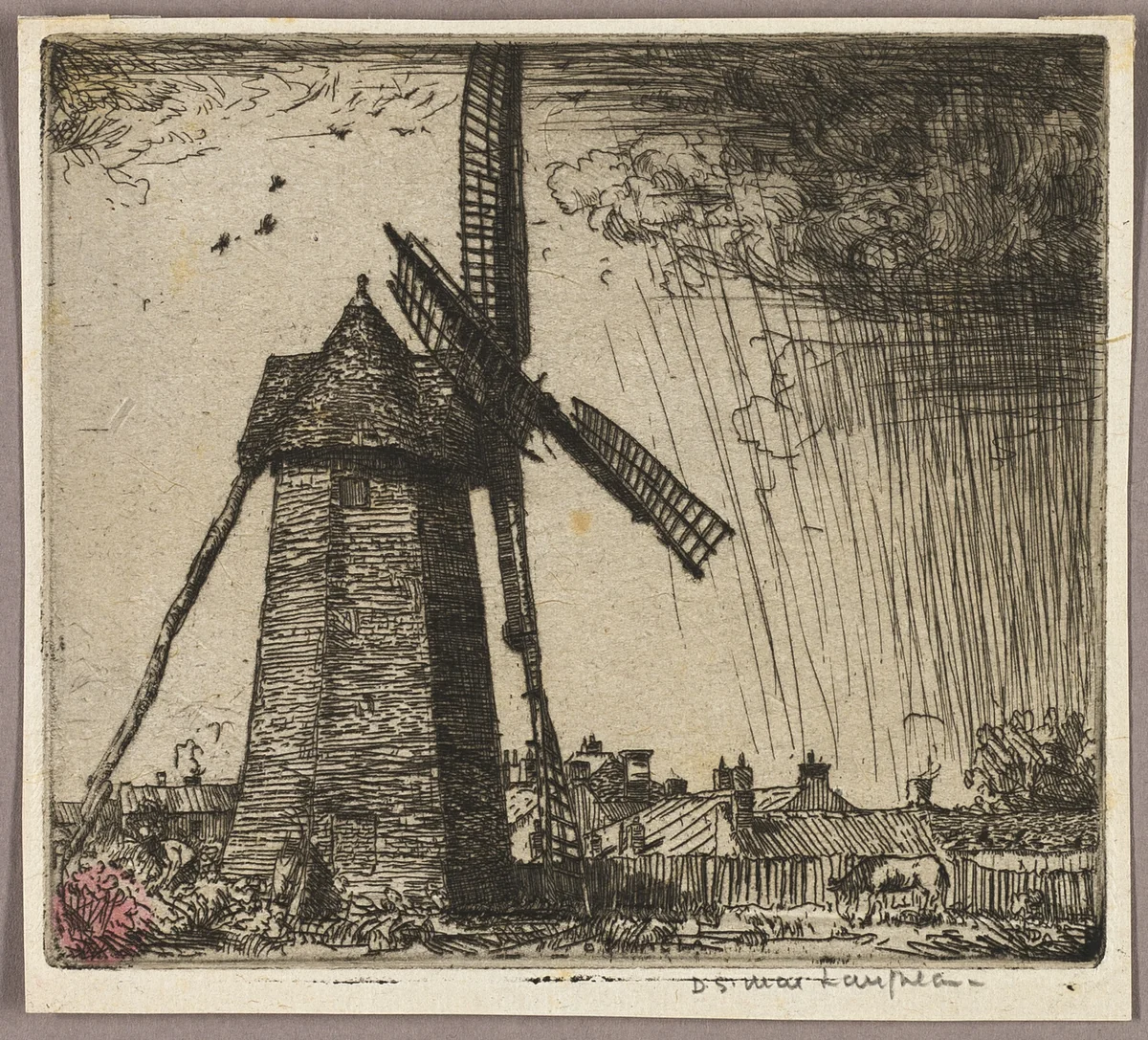 The Windmill by Donald Shaw MacLaughlan, print, 1902