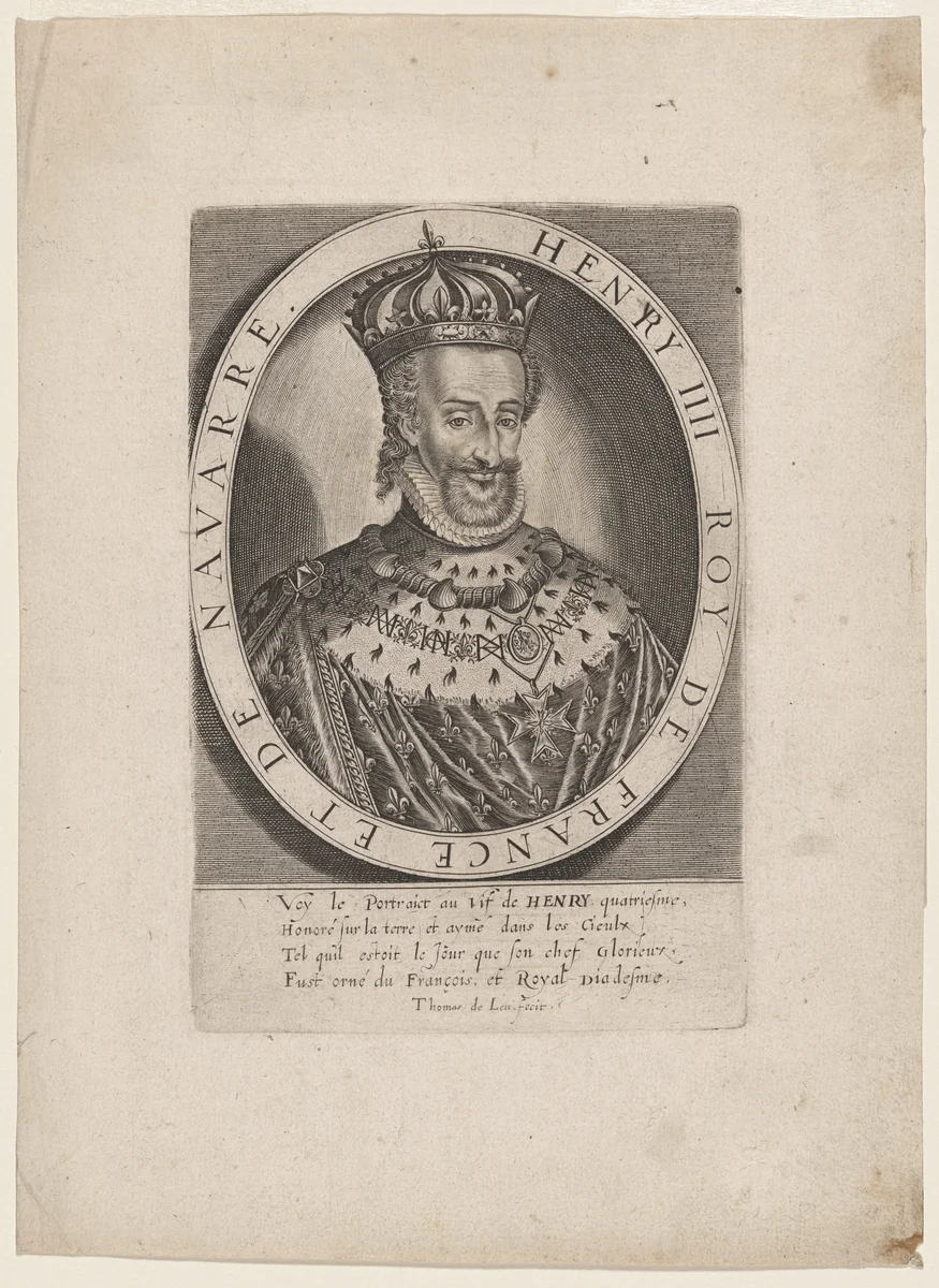 Henry IIII, Roy de France by Thomas de Leu, print, 1560-1620