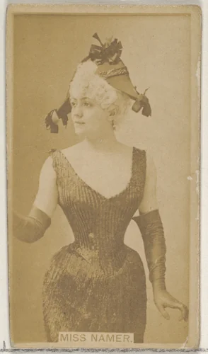 Miss Namer, from the Actors and Actresses series (N45, Type 8) for Virginia Brights Cigarettes by Allen & Ginter, photograph, 1885-1891