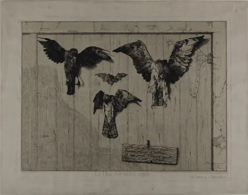 The Upper Part of a Door by Felix Bracquemond, print, 1852