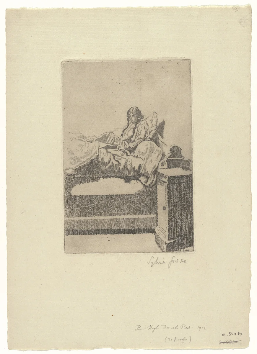 The High French Bed by Sylvia Gosse, print, 1912