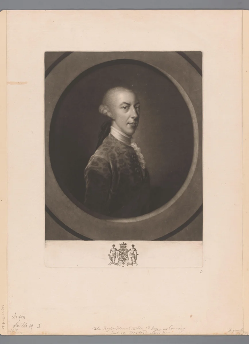 Portret van Francis Seymour-Conway by John Dixon, print, 1765-1775