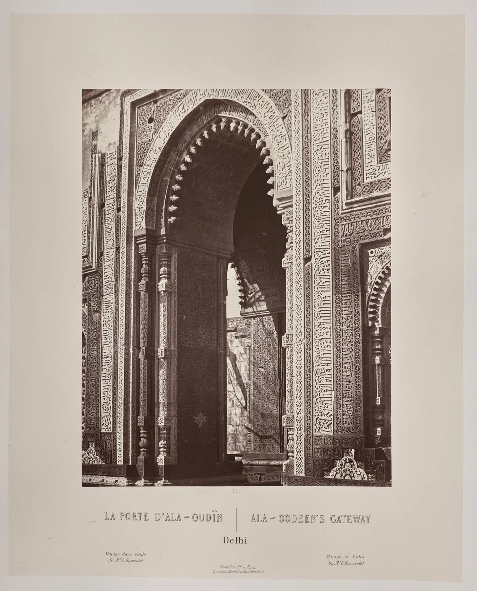 Ala-Oodeen's Gateway, Delhi by Louis-Théophile Marie Rousselet, photograph, 1865-1870