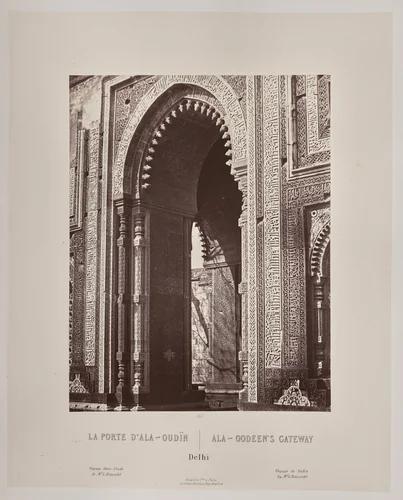 Ala-Oodeen's Gateway, Delhi by Louis-Théophile Marie Rousselet, photograph, 1865-1870