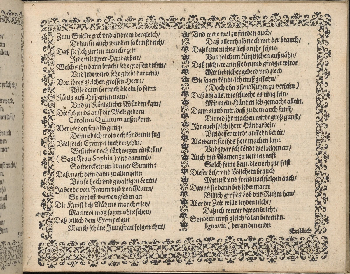 Newes Modelbuch in Kupffer (Page 7v) by Johann Sibmacher, book, 1604