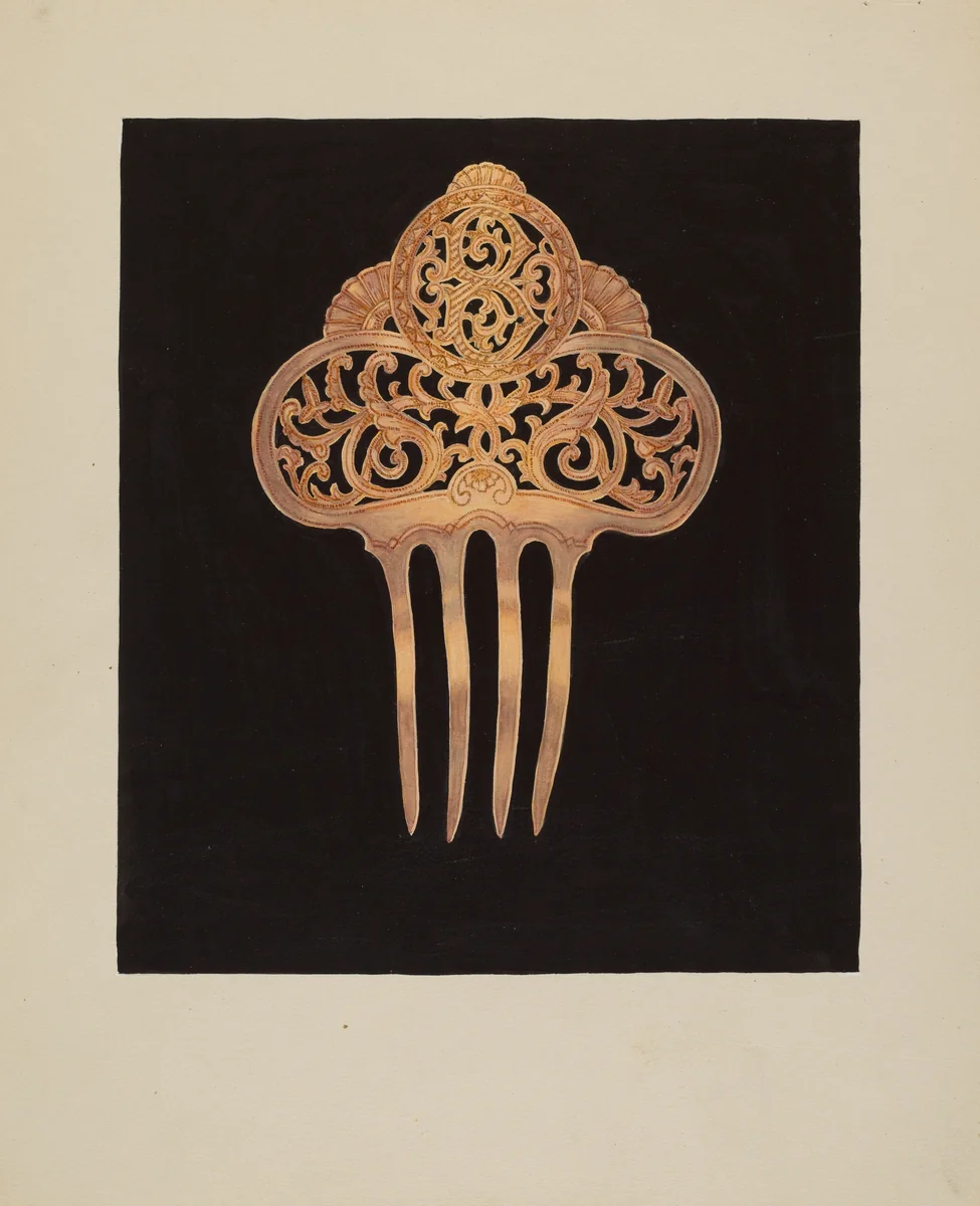 Comb by Gordena Jackson, index of american design, 1936