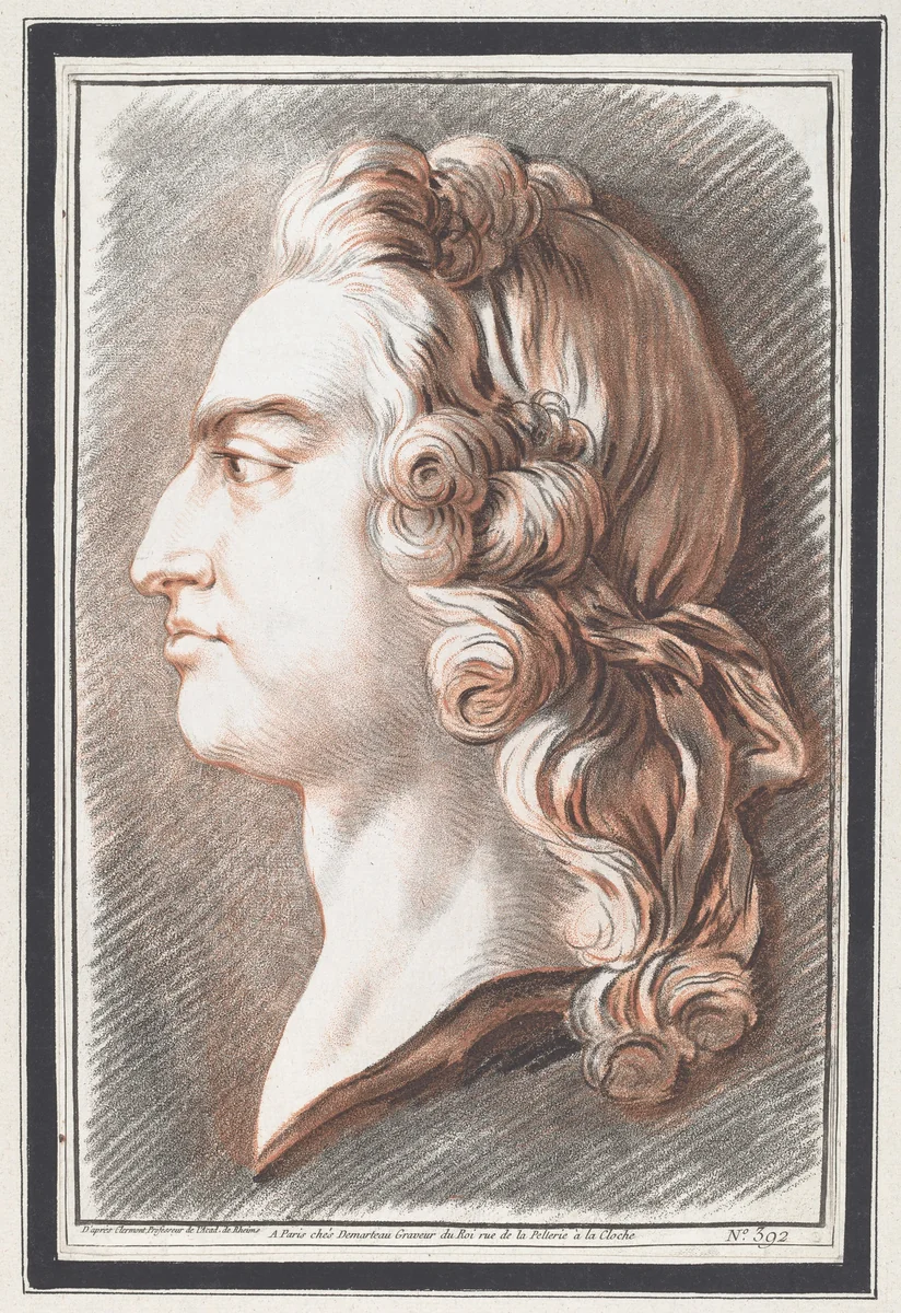 Louis XV by Gilles Demarteau the Elder; Jean-François Clermont, print, 1722-1776