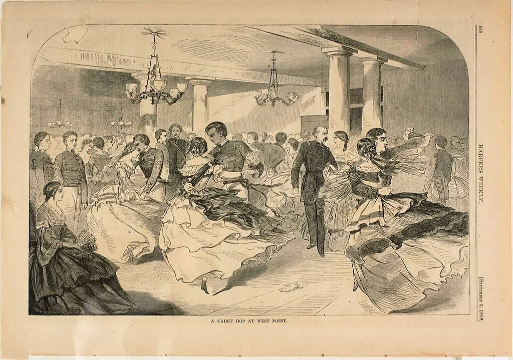 A Cadet Hop at West Point by Winslow Homer, print, 1859