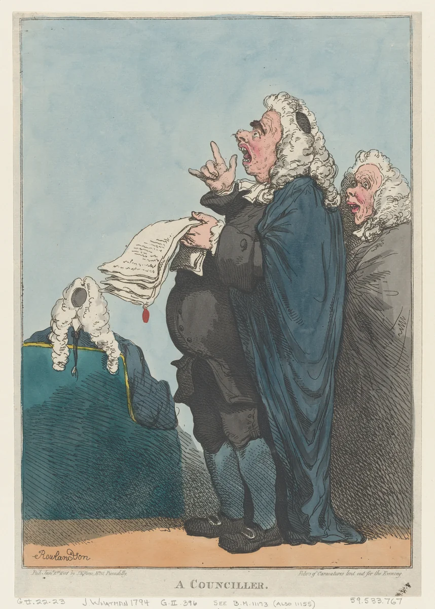 A Counciller [sic] by Thomas Rowlandson, print, 1801