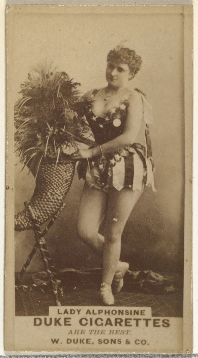 Lady Alphonsine, from the Actors and Actresses series (N145-7) issued by Duke Sons & Co. to promote Duke Cigarettes by W. Duke, Sons & Co., photograph, 1880-1889
