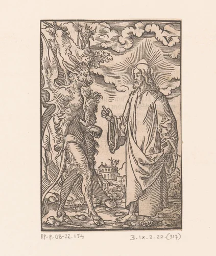 Verzoeking van Christus by Unknown, print, 1552