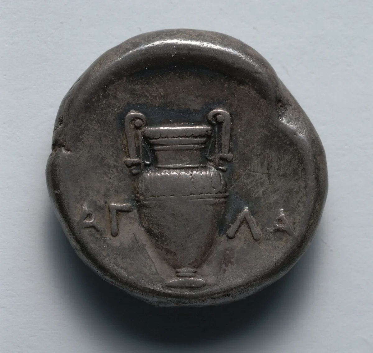Stater: Volute Krater, within incuse circle (reverse) by Unknown, metalwork, -379--338