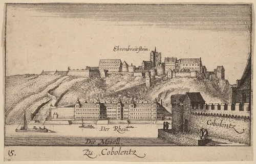 Coblentz by Wenceslaus Hollar, print, 1635