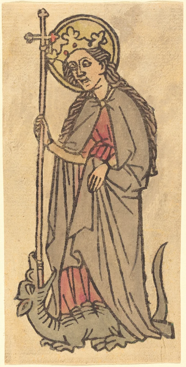 Saint Margaret by German 15th Century, print, 1460