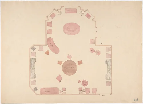 Plan of a Room by anonymous, drawing, 1800-1850