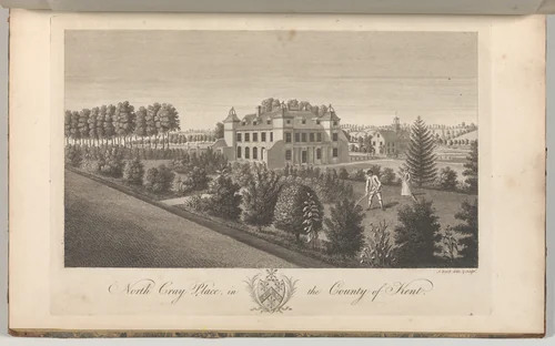 North Cray Place, in the County of Kent, from Edward Hasted's, The History and Topographical Survey of the County of Kent, vols. 1-3 by John Bayly, book, 1777-1790