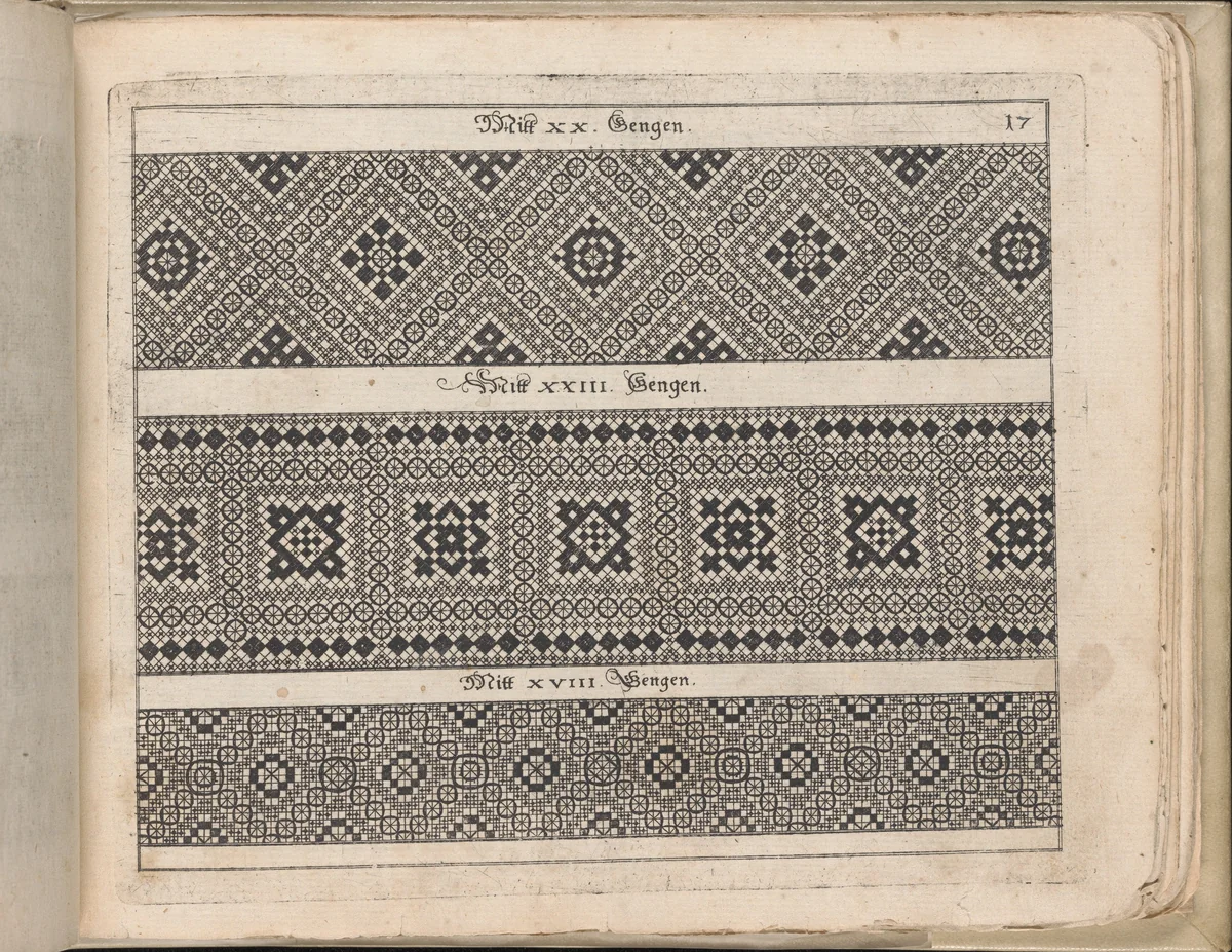 Schön Neues Modelbuch (Page 22 recto) by Johann Sibmacher, book, 1597