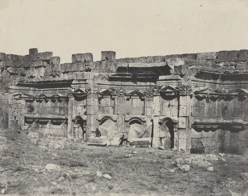 Baalbeck, Intérieur de L'enceinte des Temples du Soleil et de Jupiter by Maxime Du Camp, photograph, 1849