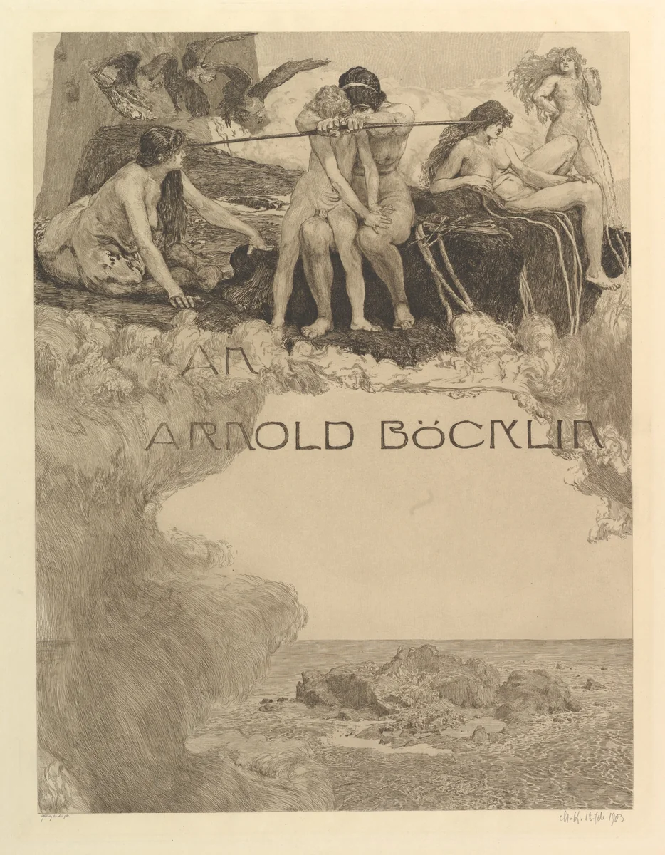 Dedication (from the series A Life) by Max Klinger, print, 1887-1903