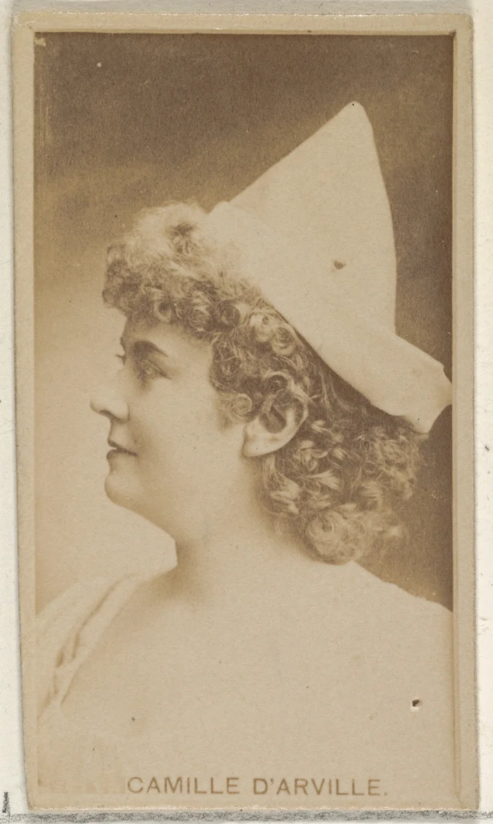 Camille D' Arville, from the Actors and Actresses series (N45, Type 8) for Virginia Brights Cigarettes by Allen & Ginter, photograph, 1885-1891